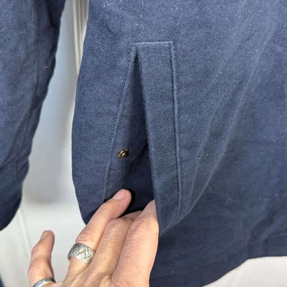 Banana Republic Men’s Navy Moleskin Long-Sleeve Shacket Jacket M-356 Sz L